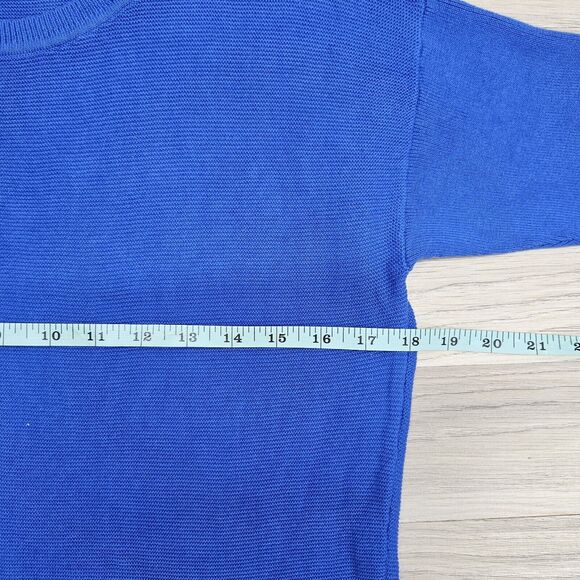 TALBOTS Top Womens Blue Woven Cotton Blouse Small - Picture 6 of 8